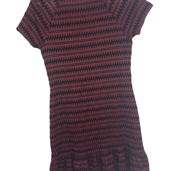 Free People Cozy Day Knit Sweater Dress Above Knee Medium Short Sleeve Boho - Picture 3 of 7